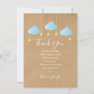 Twinkle Twinkle Baby Boy Shower Bedank Gedicht Bedankkaart