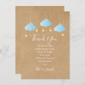 Twinkle Twinkle Baby Boy Shower Merci Poème (Devant / Derrière)