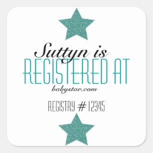 TWINKLE TWINKLE BABY SHOWER REGISTRY STICKER