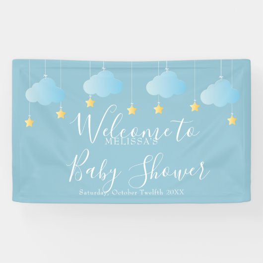 Twinkle Twinkle Baby Shower / Spetterontvangst Spandoek (Horizontaal)