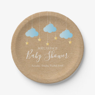 Twinkle Twinkle Baby shower / Sprinkle Rustic Boho Papieren Bordje