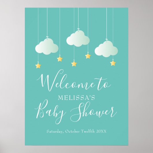 Twinkle Twinkle Baby shower / Sprinkle Welcome Poster (Voorkant)