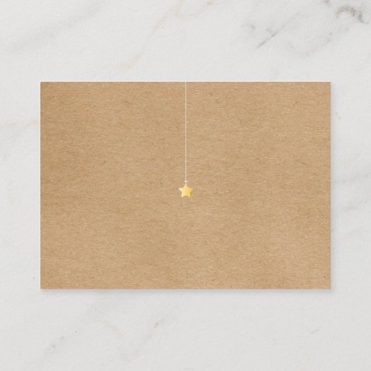 Twinkle Twinkle Boek Verzoek Baby Shower/Sprinkle Informatiekaartje (Achterkant)