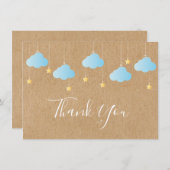 Twinkle Twinkle Dank Je Rustieke Kraft Boho Bedankkaart (Voorkant / Achterkant)