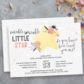 Twinkle Twinkle Floral Star Baby Sprinkle Kaart