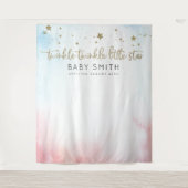 Twinkle Twinkle Gender onthulling achtergrond Wandkleed (Voorkant)