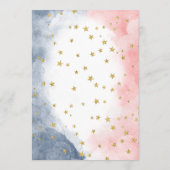 Twinkle Twinkle Gender onthult Navy Blush Invites Programma (Achterkant)