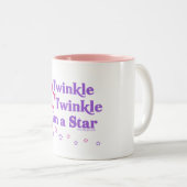 Twinkle Twinkle Ik ben een ster Tweekleurige Koffiemok (Voorkant rechts)