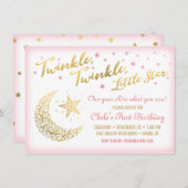 Twinkle, Twinkle, Invitation pour l'anniversaire d (Devant / Derrière)