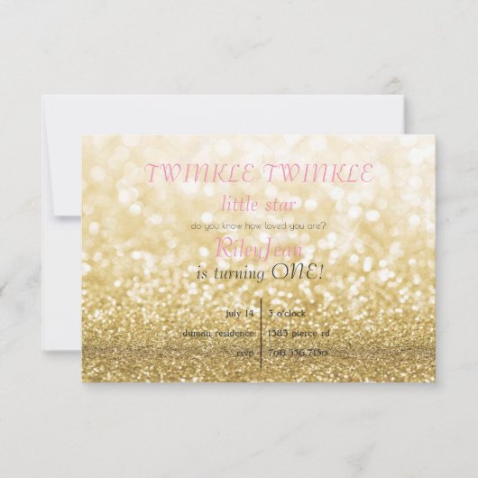 Twinkle twinkle kaart (Voorkant)