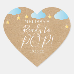 Twinkle Twinkle klaar om te barsten Blauw Rustieke Hart Sticker