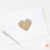 Twinkle Twinkle klaar om te POP Blauw Rustieke Kra Hart Sticker (Envelop)