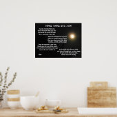 TWINKLE TWINKLE KLEINE STAR-gedicht Poster (Keuken)