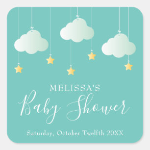 Twinkle twinkle kleine ster baby shower vierkante sticker