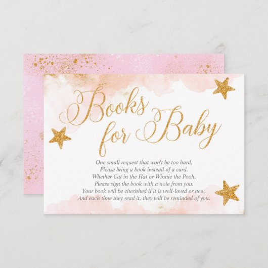 Twinkle twinkle Kleine ster book request insert Informatiekaartje (Voorkant / Achterkant)