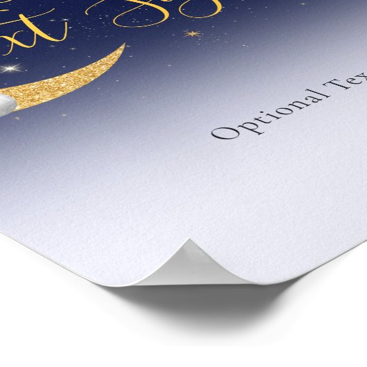 Twinkle Twinkle kleine ster eerste verjaardag teke Poster (Hoek)