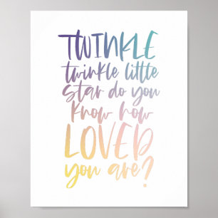 Twinkle twinkle kleine ster poster