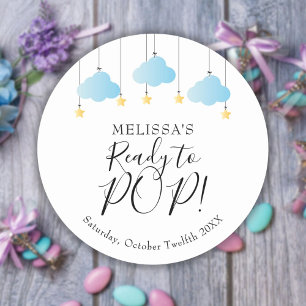 Twinkle-twinkle kleine ster Ready to POP Baby Boy Ronde Sticker
