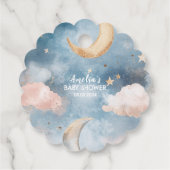 Twinkle twinkle kleine ster Schattige Baby shower Bedankjes Labels (Achterkant)
