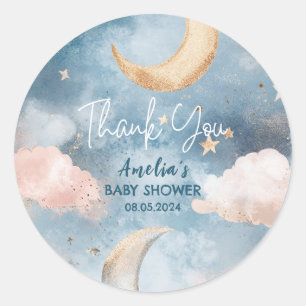 Twinkle twinkle kleine ster Schattige Baby shower Ronde Sticker