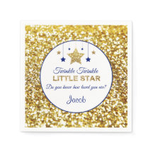 Twinkle twinkle kleine ster servetten marine en go
