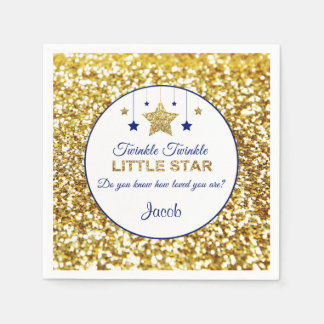 Twinkle twinkle kleine ster servetten marine en go
