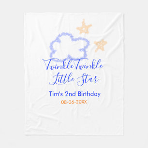 Twinkle twinkle kleine ster verjaardag paarse sina fleece deken
