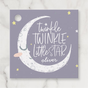 Twinkle, twinkle kleine ster verjaardagsfeestje la bedankjes labels