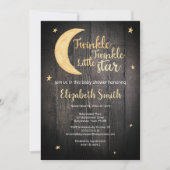 Twinkle Twinkle kleine ster waterverf babyshower Kaart (Voorkant)