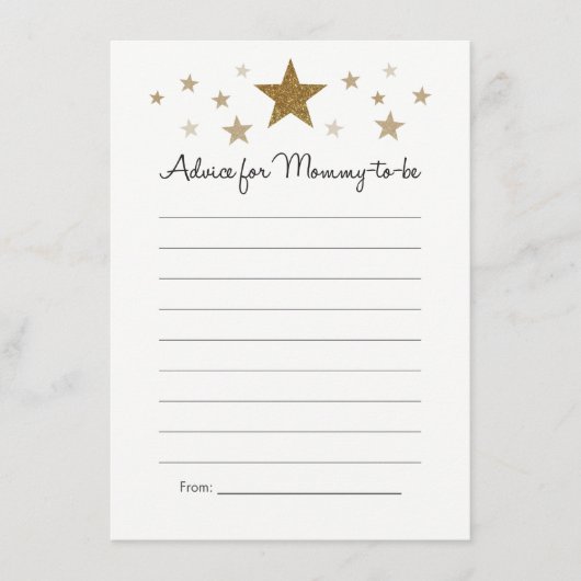 Twinkle Twinkle Little Advice Cartes (Devant)