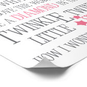 TWINKLE TWINKLE LITTLE STAR - 8X10 KUNSTDRUK ROZE POSTER (Hoek)