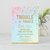 Twinkle Twinkle Little Star Baby Borrel Kaart (Staand voorkant)