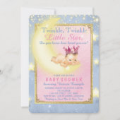 Twinkle Twinkle Little Star Baby Meisje Douche Kaart (Voorkant)