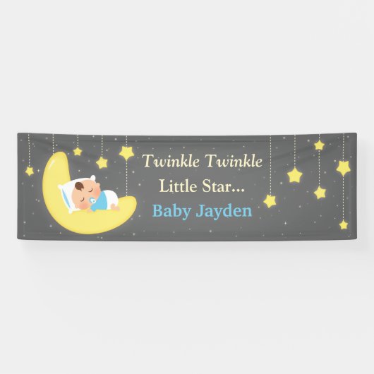 Twinkle Twinkle Little Star Baby shower Banner (Horizontaal)