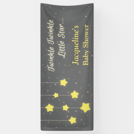Twinkle Twinkle Little Star Baby shower Banner (Verticaal)