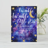 Twinkle Twinkle Little Star Baby shower Galaxy in Kaart (Staand voorkant)