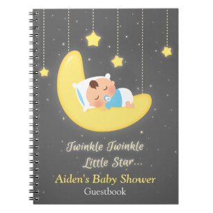 Twinkle Twinkle Little Star Baby shower Guestbook Notitieboek