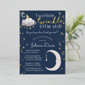 Twinkle Twinkle Little Star Baby shower Invitation (Debout devant)