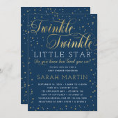 Twinkle Twinkle Little Star Baby shower Invitation (Devant / Derrière)