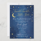 Twinkle Twinkle Little Star Baby shower Invitation (Devant)