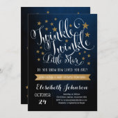 Twinkle Twinkle Little Star Baby shower Invitation (Devant / Derrière)
