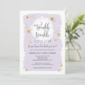 Twinkle Twinkle Little Star Baby shower Invitation (Debout devant)