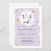 Twinkle Twinkle Little Star Baby shower Invitation (Devant / Derrière)