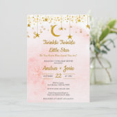 Twinkle Twinkle Little Star Baby shower Invitation (Debout devant)
