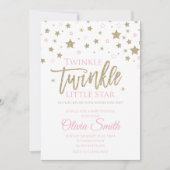 Twinkle Twinkle Little Star Baby shower Invitation (Devant)