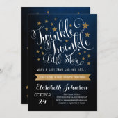 Twinkle Twinkle Little Star Baby shower Invitation (Devant / Derrière)