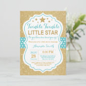 Twinkle Twinkle Little Star Baby shower Invitation (Debout devant)