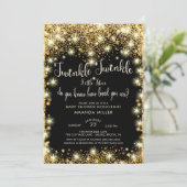 Twinkle Twinkle Little Star Baby shower Invitation (Debout devant)
