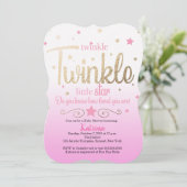 Twinkle Twinkle Little Star Baby shower Invitation (Debout devant)