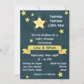 Twinkle Twinkle Little Star Baby shower Invitation (Devant)